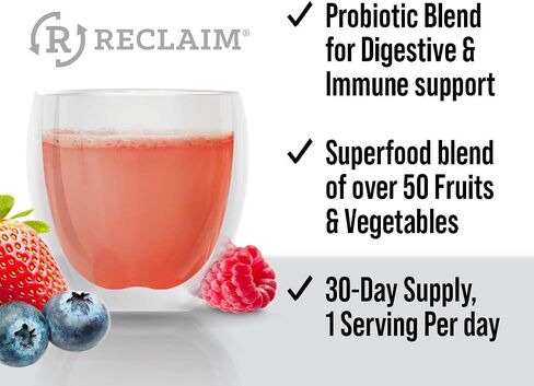 Complete Nutrition Reclaim Multi Pure Blueberry Coconut, Digestive and Immune Support, Vitamin and Mineral Supplement (30 Servings), 8.36 Ounce in Saudi Arabia