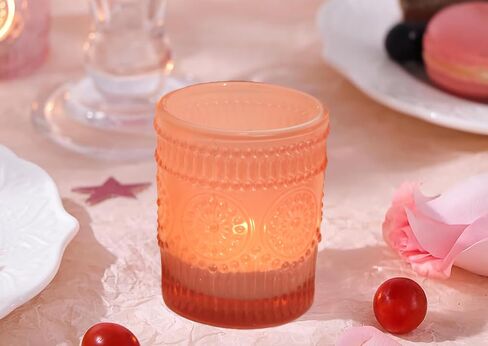 5ps Small Glass Candle Holder Tealight Candle Holders Blue Vintage Candle Votive Boho Decor Modern Home Decor Winter Decorations Indoor in Kuwait