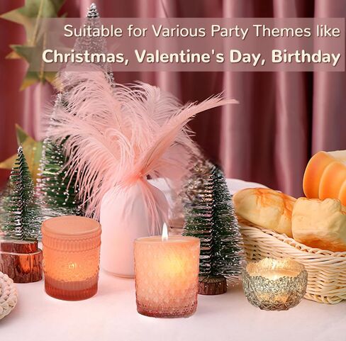 5ps Small Glass Candle Holder Tealight Candle Holders Blue Vintage Candle Votive Boho Decor Modern Home Decor Winter Decorations Indoor in Kuwait