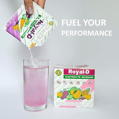 Electrolyte Beverage Powder - Electrolyte Powder for Dehydration Relief, Isotonic Electrolyte Drink Mix, Electrolyte Drink Mix. Sodium, Potassium - Grape Flavor (8.8 Oz Box, 4 Count) in Saudi Arabia
