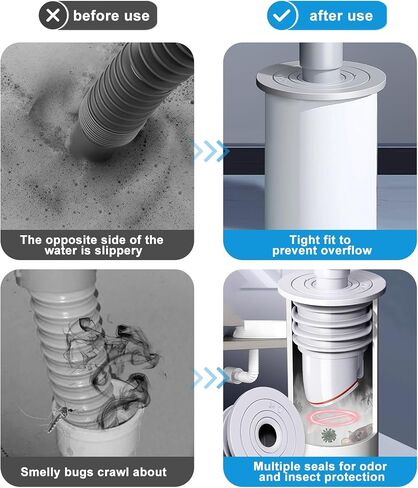 Washing Machine Drain Hose Seal,Anti-Odor Floor Drain Plug，Sewer Pipe Seal Ring Sealing Cover，Floor Drain Backflow Preventer，Silicone Anti-Odor Floor Drain Sewer Deodorant Cover（45-50mm） in Saudi Arabia