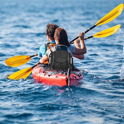 Kayak Seat Back Storage Bag, Portable 600D Oxford Waterproof Organizer Adjustable Adhesive Straps Mesh Pouch for Marine Kayaking Chair Backrest Seat in Saudi Arabia