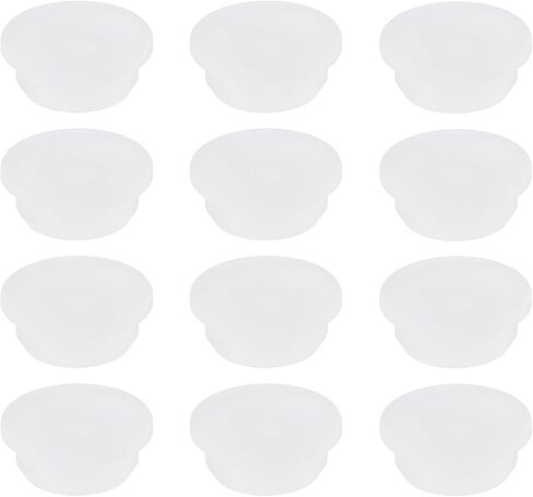 MECCANIXITY Silicone Rubber Hollow Plug Soft Flexible Stoppers T-Shaped Silicone Plugs for 30 to 31mm Hole White 12 Pieces in Saudi Arabia