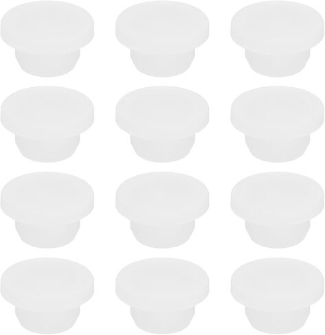 MECCANIXITY Silicone Rubber Hollow Plug Soft Flexible Stoppers T-Shaped Silicone Plugs for 30 to 31mm Hole White 12 Pieces in Saudi Arabia