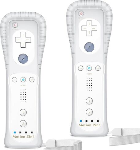 جهاز تحكم Gamrombo Wii، جهاز تحكم عن بعد لجهاز Wii، مع غطاء من السيليكون وحزام معصم، مكبر صوت واهتزاز مزدوج، لوحة ألعاب لاسلكية لجهاز Wii/Wii U، أبيض in Kuwait