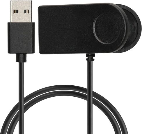 سلك شاحن kwmobile متوافق مع GolfBuddy Aim W12 - شاحن لكابل USB للساعة الذكية - أسود in Saudi Arabia