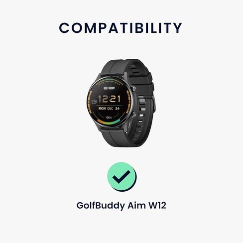 سلك شاحن kwmobile متوافق مع GolfBuddy Aim W12 - شاحن لكابل USB للساعة الذكية - أسود in Saudi Arabia