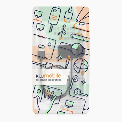 سلك شاحن kwmobile متوافق مع GolfBuddy Aim W12 - شاحن لكابل USB للساعة الذكية - أسود in Saudi Arabia
