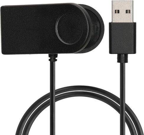 سلك شاحن kwmobile متوافق مع GolfBuddy Aim W12 - شاحن لكابل USB للساعة الذكية - أسود in Saudi Arabia