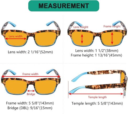 مجموعة من 5 نظارات للقراءة من Eyekepper، نظارات كمبيوتر زرقاء اللون تحجب الضوء باللون البرتقالي in Saudi Arabia