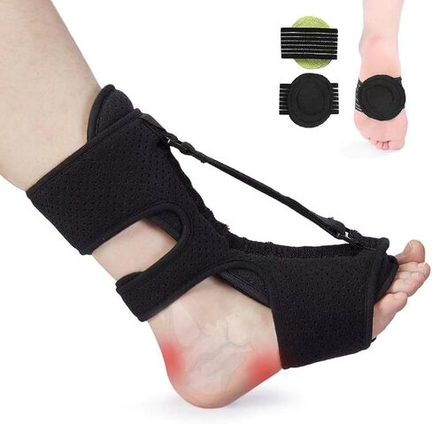 Plantar Fasciitis Night Splint:Plantar Fasciitis Relief Brace for Women Men with Arch Support,Adjustable Straps Plantar Fasciitis Night Splint Relief Plantar Fasciitis,Foot Drop,Black in Saudi Arabia