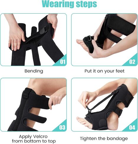 Plantar Fasciitis Night Splint:Plantar Fasciitis Relief Brace for Women Men with Arch Support,Adjustable Straps Plantar Fasciitis Night Splint Relief Plantar Fasciitis,Foot Drop,Black in Saudi Arabia