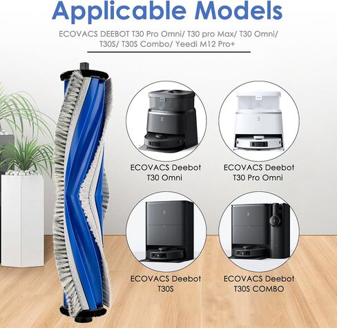 (10 Pieces) Side Brushes Replacement Parts Compatible with ECOVACS DEEBOT T30 Pro Omni/ T30 Omni/ T30S/ T30S Combo/ Yeedi M12 Pro+ Robot Vacuum, Edge Sweeping Brushes, Corner Brush Accessories Kit in Kuwait