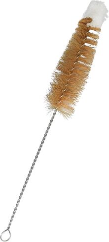 EISCO Tapered Bristle Cleaning Brush with Cotton Yarn Tip, 9" - Twisted Stainless Steel Wire Handle - Ideal for 0.6" - 1" Diameter Test Tubes, Bottles, Flasks, Cylinders, Jars, Vases, Cups in Saudi Arabia