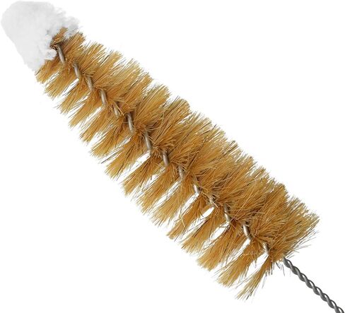 EISCO Tapered Bristle Cleaning Brush with Cotton Yarn Tip, 9" - Twisted Stainless Steel Wire Handle - Ideal for 0.6" - 1" Diameter Test Tubes, Bottles, Flasks, Cylinders, Jars, Vases, Cups in Saudi Arabia