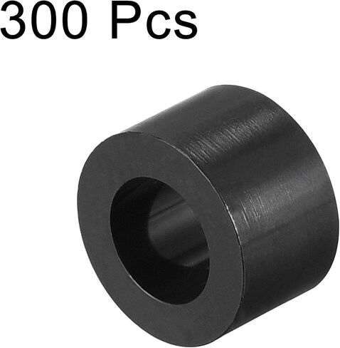 uxcell ABS Round Spacer Washer ID 4.2mm OD 7mm L 2mm Plastic Standoff for 3D Printer TV Wall Mounting Electrical Outlet, Black, 300Pcs in Saudi Arabia