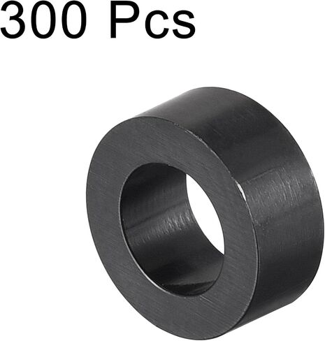 uxcell ABS Round Spacer Washer ID 4.2mm OD 7mm L 2mm Plastic Standoff for 3D Printer TV Wall Mounting Electrical Outlet, Black, 300Pcs in Saudi Arabia