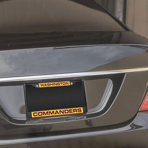 إطار من الكروم مقطوع بالليزر باللون الأسود من Rico Industries NFL Washington Commanders مقاس 12 بوصة × 6 بوصة 12 بوصة × 6 بوصة إطار كروم أسود مقطوع بالليزر - ملحقات السيارة/الشاحنة/سيارات الدفع الرباعي in Saudi Arabia
