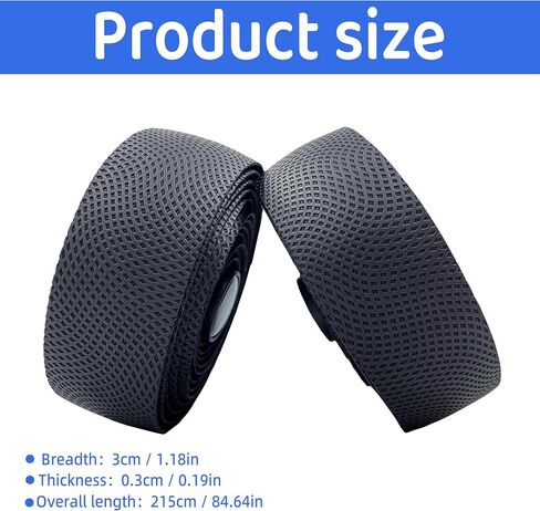 2PCS Durable Bike Handlebar Tapes, Anti-Slip Grip & Comfort, Shock-Absorbing Design for Road, Mountain & Racing Bikes, Easy Installation in Saudi Arabia