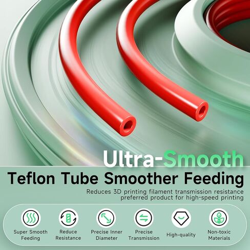 YOOPAI PTFE Teflon Tubing 1.2m, 2.5mm ID × 4mm OD PTFE Teflon Tube Fits Direct Drive Extruder 3D Printer, for Bambu Lab A1/A1 mini/P1P/P1S/X1C, for Creality K1/K1 Max/Ender 3 V3 (Grey) in Saudi Arabia