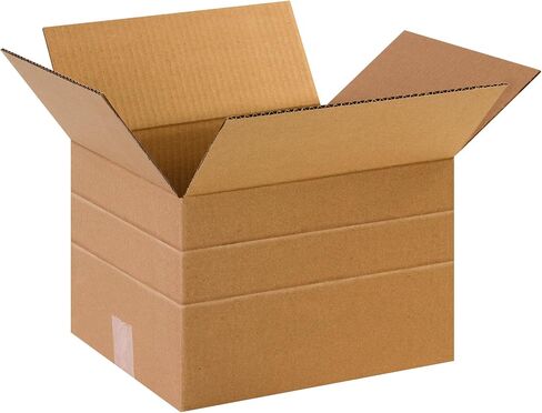 BOX USA B151210W Corrugated Boxes, 15"L x 12"W x 10"H, White (Pack of 25) in Saudi Arabia