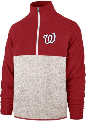 سترة 47 MLB للرجال من Kodiak ذات ألوان متعددة وسحاب ربع (XX-Large، Washington Nationals Red) in Saudi Arabia