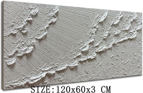 zoinart رسمت باليد قماش جدار الفن كبير محكم 60x30 بوصة مجردة الحديثة موجة البحر اللوحة الكوارتز الرمال الأسود والأبيض فن الشاطئ لغرفة المعيشة غرفة نوم جدار ديكور in Kuwait