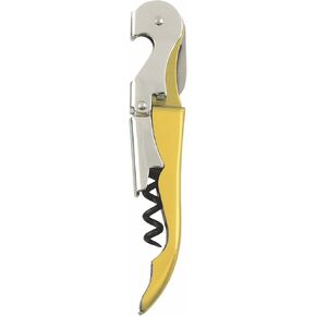 True Truetap Double Hinged Waiters Corkscrew Bottle Opener with Foil Cutter, Professional Wine Key for Servers, Metallic