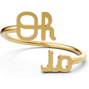 Stone Armory Ring for Ohio State Buckeyes – 18K Gold Plated Stainless Steel Script OH-IO Ring – Skin-Friendly, Adjustable Sizes 5-12 – OSU Gear and Buckeyes Accessories – Gift for Women, Alumni, and Football Fans,