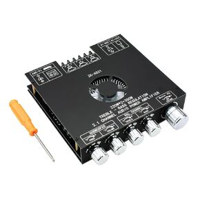 TPA3255 Bluetooth 5.1 Power Amplifier Board HiFi 2.1 Channel 220Wx2+350W Digital Audio Receiver Power Amplifier Module with Treble and Bass Control for DIY Speakers