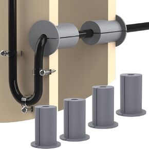 4PCS Cable Routing Kit for Ethernet Cable, 1 Inch Rubber Wall Hole Cable Feed Through Bushings, Ethernet Cable Grommet Compatible with Cable Under 7mm (White)