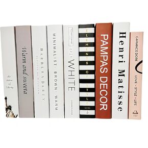4 قطع كتب زخرفية: كتب صناعية للديكور، مجموعة كتب مزيفة حديثة لديكور المنزل بغلاف مقوى، ديكور المزرعة، رف كتب طاولة القهوة