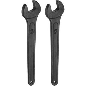 HARFINGTON 2pcs Single Open Ended Spanner Wrench, 46mm, Thicken Carbon Steel Open End Wrench Tool for for Automotive Repair and Furniture Assembly, Black