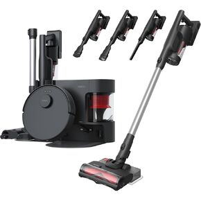 Yeedi C12 Combo Cordless Stick Vacuum & Robot & Mopping, All-in-one Cleaning Combot, with Dual Auto Self-Emptying, 10000Pa Suction & Lightweight, ZeroTangle Brush for Hard Floor, Carpet & Pet Hair