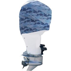 Blue Digital Camo Outboard Motor Cover for Mercury 75-115 HP 4 Stroke (2015-Present) | Made in USA to Stay on While You Run! | 114E