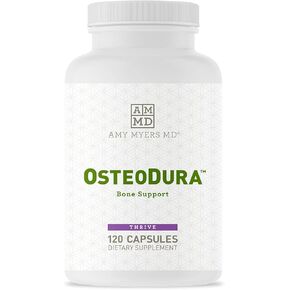 Amy Myers MD OsteoDura - Bone Growth & Flexibility Support Supplement - Bone Strength Supplement with Sea Minerals & Vitamin K - Calcium Supplement for Bone Health - 120 Capsules (60 Servings)