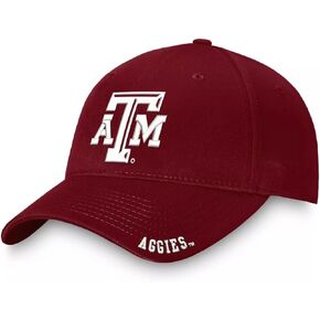 Officially Licensed Texas Aggies Classic Hat Adjustable A&M Team Logo Relaxed Fit Cap (Maroon)