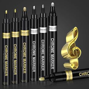 18 Colors Acrylic Paint Markers, Super Golden Metallic Pens for Repairing, Touch Up, Model Painting, Marking or DIY Art Projects, Medium Tip 3.0mm