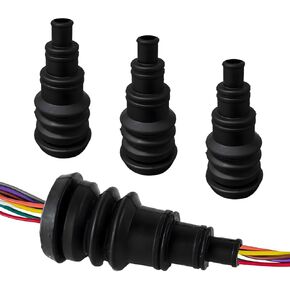 4 PCS Universal Firewall Boot, Rubber Grommet Cable Boot for 3/8 to 1 Inch Diameter Wire Harness, Cable Firewall Protection Boot for Boat and Vehicle, Car Accessories