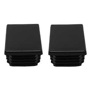Black Plastic 2" x3 inch Rectangle Tubing End Cap Plug Insert, Finishing Plug, Pipe End Cap, Durable Chair Glide Universal (10)