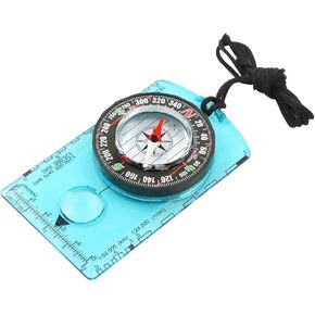 Camping Compass Camping Survival Hiking Backpacking Advanced Scout Navigation Compass Best Survival Gifts for Kids Professional Field Compass for Map Reading Hiking Camping Outdoor Blue
