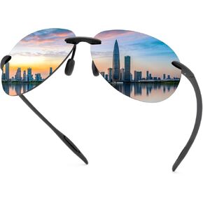 Polarized Sunglasses for Men and Women Rimless Frame Driving Glasses UV400 Protection Shades Sport Eyewear Eyeglasses
