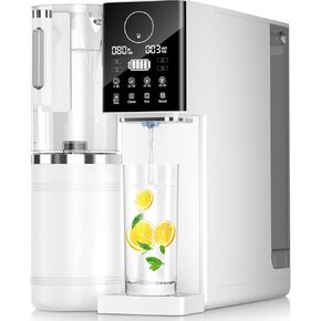 Reverse Osmosis Water Filter, Water Purifier, 8-Stage RO Filtration System, Portable Water Purifier Countertop for Kitchen, Office, RV, No Installation, Black