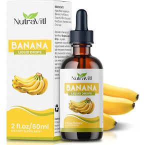Banana Drops (60 ML) Official Banana Extract Liquid Supplement, Premium Banana Liquid Drops for Health & Wellness - Natural Banana Flavor in Saudi Arabia