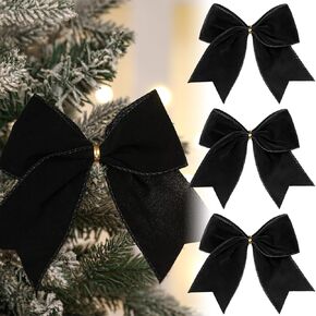 Janinka 12 Pcs Christmas Velvet Bows 6 Inch Rustic Wreath Gift Bows Vintage Xmas Velvet Ribbon Bow Holiday Ornaments for Christmas Tree Garland DIY Craft Wrapping Decor (Milky White,brown,green)