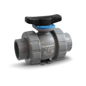 Hayward TBH2050ASTV0Z00 Series TBH "Z-Ball" True Union Ball Valve, Socket/Threaded End, CPVC with FPM Seals, 1/2" Size