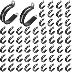 50 PCS Insulated Cable Clamps 1 3/4 Inch Wire Clamp, Rubber Clamps for Tube Holder, Wire Cord Tubing Bracket Installation