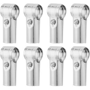 uxcell 12Pcs T Pipe Clamp Connector, Structural Pipe Connector Chain Link Fence Clamp Stainless Steel Corner Fitting End Rails Clamp Fit OD 1 Inch(25mm), Silver