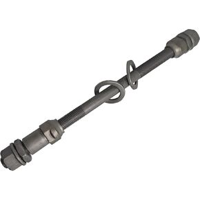 1 PCS Bike Axle 190mm/7.48 "Bike Multi-Speed Rear Hub Axle 3/8" Dark Grey 26 TPI Wheel Conical Lock Nut Kit