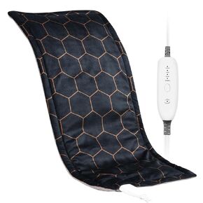 VEVOR Far Infrared Heating Pad, 12" x 24" Weighted Heating Pad with Far Infrared Therapy, 4 Temperature Settings, 2-Hour Auto-Off, Electric Heating Pad for Back Neck Shoulder Abdomen Pain Relief